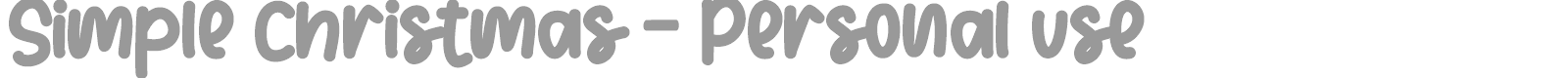 Simple Christmas font preview